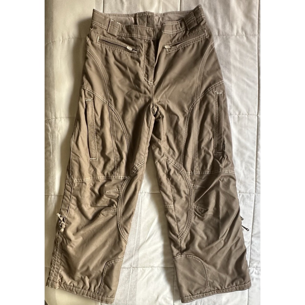 Y2K obermeyer junior 16 snow pants tan EWS (Extra Waist & Length) Snowboarding‎